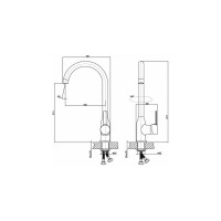 Смеситель для кухни Zollen Gera высокий излив, картридж 35 мм GE74611332 448018
