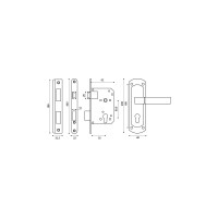 Врезной цилиндровый замок PUNTO KIT P25 5558 ORION AB W/B 41725