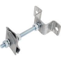 Соединительный опорный держатель-зажим EZETEK круглого проводника 8-10мм оцинковка 91073