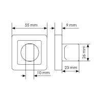 Сантехническая завертка MORELLI MH-WC-S55 GR/PC цвет-графит/хром 9011776
