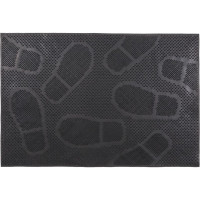 Коврик SUNSTEP резиновый, 40х60 см, Следы, черный 31-022