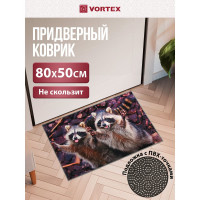Влаговпитывающий коврик VORTEX Velur Веселые еноты 50x80 см 24242