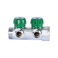 Регулирующий коллектор STOUT 1", 2 отвода 1/2", плоское уплотнение SMB-6849-011202 RG008UJF2PTLGU