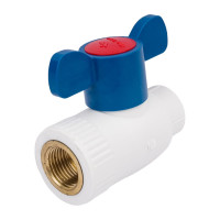 Кран шаровой Blue Ocean полипропиленовый (шар ABS) для ХВС ВР - 20x1/2 PPRF/BV-CW-B/PPR(W)-20х1/2" FT