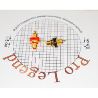 Разъем RCA гнездо Pro Legend металл с изолятором на корпус, красный и черный, Gold, PL2171