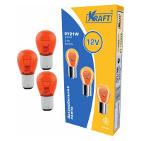 Лампа накаливания KRAFT PY21W 12v21w BAU15s yellow упаковка 10 шт. KT 700044