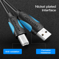 Кабель Vention USB 2.0 AM/BM - 2м, черный VAS-A16-B200