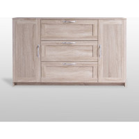 Тумба Гуд ЛАКК СИРИУС 2 двери и 3 ящика, 156x41x94 см, бежевая, дуб сонома 2.02.03.290.3