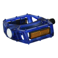 Педали Feimin FP-801blu,110х100мм, BMX, база пластик, стальная ось, 327гр, синие, подшипник H000010700