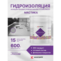 Полиуретановая универсальная гидроизоляция ECOROOM HYDRONEED серая, 20 кг 443-1-20