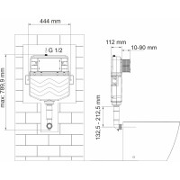 Встраиваемый смывной бачок WasserKraft Aller 10TLT.031.ME
