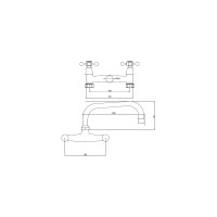 Смеситель для кухни SANTREK СТЕНА AQUA-495 "CLASSIC" 1/2 м/к Крест SL595 276633