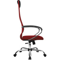 Кресло МЕТТА su-b-8, подлокотники 131, основание 003, красный/красный z312457339