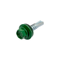 Кровельный саморез Daxmer 5,5х25 RAL 6002 сверло №3, 250 шт 00000304302