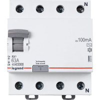 Выключатель дифференциального тока Legrand Rx3 100ма 63а 4п Ac 402068