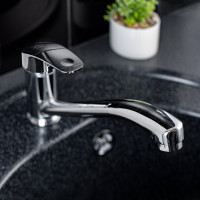 Смеситель для кухни с длинным поворотным изливом РМС SL85-004FBS-25