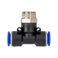 Фитинг Т-образный с наружной резьбой (12 мм; 1/2") для пластиковых трубок ROCKFORCE RF-SPB12-04(2078)