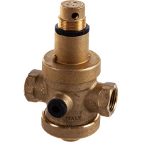 Редуктор давления Uni-Fitt 1/2 В, латунный, с отверстием под аксиальный манометр 1/4 204G2140