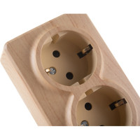 Розетка ЭРА 11220911 3x2PE, Schuko со шторками, 16A250В, IP20, ОУ, Б0020705