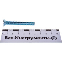 Потайной винт Стройбат DIN 965 М8x60 белый цинк 3 шт 306920