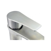 Cмеситель для умывальника Juguni Luxe одноручный, из нержавеющей стали, с литым изливом 0402.452