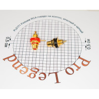Разъем RCA гнездо Pro Legend металл с изолятором на корпус, красный и черный, Gold, PL2171