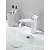 Смеситель для раковины/для умывальника MYNAH хром, высота 144 мм, рычажное управление, фиксированный излив M10106J