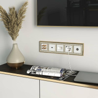 Двойная Ethernet розетка RJ-45 WERKEL белый a051115