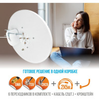 Усилитель интернет-сигнала РЭМО для 2g/3g/4g сетей bas-2368 (антенна, кронштейн, кабели, переходники) 920044