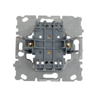 Выключатель Серебристый одноклавишный без рамки Metronex Electric FVK010115SRM
