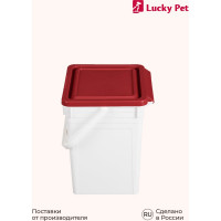 Контейнер для корма с декором Бытпласт lucky pet 8 л, собаки, бордовый 434212821
