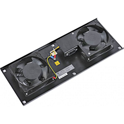 Вентиляторный модуль для установки в настенные шкафы серии SH-05F, Cabeus TRAY-FAN2-BK