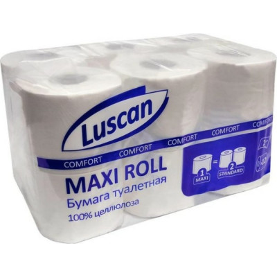 Luscan Бумага туалетная ComfortMax 2сл бел цел 50м 400л 12рул уп 1519339