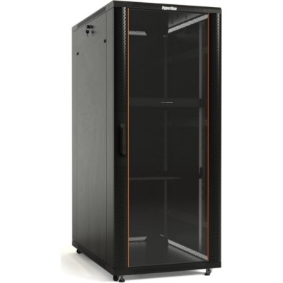 Hyperline Шкаф напольный 19-дюймовый TTB-4768-AS-RAL9004 , 47U, 2277x600x800 мм, черный, 392697