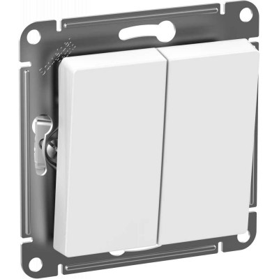 Systeme Electric ( Schneider Electric) AtlasDesign Aqua 2-клавишный ВЫКЛЮЧАТЕЛЬ, IP44, сх.5, 10АХ, механизм, БЕЛЫЙ ATN440151