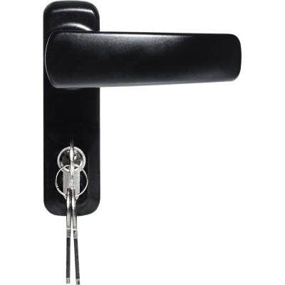 Doorlock Внешняя нажимная ручка DL PD900FR/H1, черная, с цилиндром. Для противопожарных дверей. Толщина двери до 105мм 75441