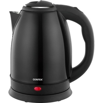 Centek Чайник CT-1068 BLACK 2л, 2000W, хромированная вставка на крышке