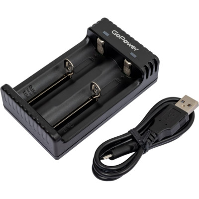 GoPower З/У для аккумуляторов LiCharger 4 Ni-MH/Ni-Cd/Li-ion/IMR 2 слота (1/100) 00-00015360