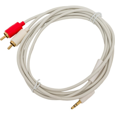 PROCAST cable M-MJ/2RCA.2 Межблочный кабель 3,5mm miniJack TRS-2RCA male, 2m, белый НФ-00000423