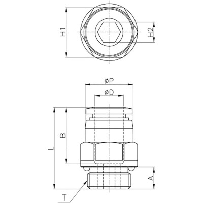 Фитинг CDC Pneumatics PC 10G04