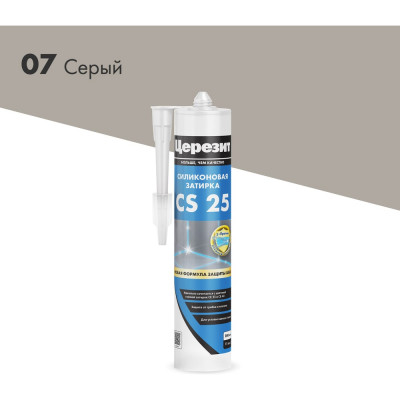 Церезит ГЕРМЕТИК-ЗАТИРКА СИЛИКОН CS 25 №07 СЕРАЯ 280 МЛ 1/12 3000362