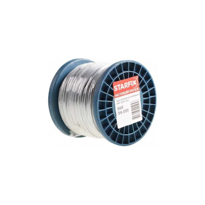 STARFIX Трос стальной в ПВХ SWR М6 PVC М8 DIN 3055 бухта 100 м SMP-53748-100