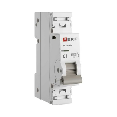 EKF Автоматический выключатель 1P 1А (C) 6кА ВА 47-63N PROxima M636101C