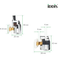 IDDIS Ролики, 2 верхних, 2 нижних, двойные, D=23 мм, хром, стекло 4 мм, , 966D23C4DZ