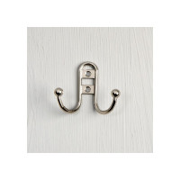 ТУНДРА Крючок-вешалка, двухрожковый (арт.220L) LIGHT, цвет хром 4645206