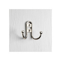 ТУНДРА Крючок-вешалка, двухрожковый (арт.220L) LIGHT, цвет хром 4645206