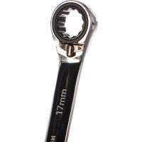 Рожковый ключ с реверсивным храповиком 17мм Hans 1166M17