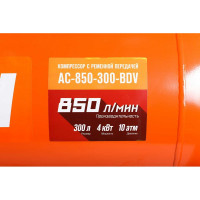 Масляный компрессор с ременным приводом Кратон AC-850-300-BDV 3 01 01 045