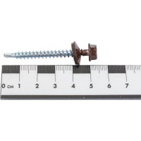 Кровельные саморезы ВИРТУОЗ 4,8х50 мм, RAL 8017, шоколад, 10 шт. 26477