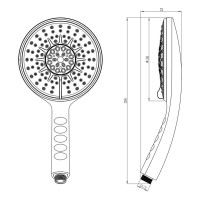 Душевая лейка Lemark 6-функциональная LM0814C